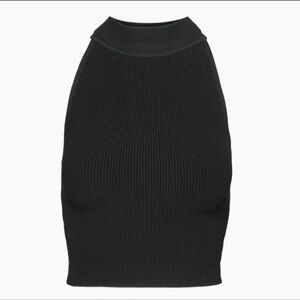 Aritzia babaton sculpt knit mock neck halter top